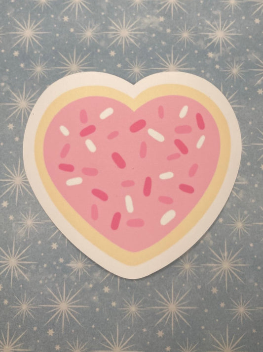 Pink Frosted Cookie - Heart